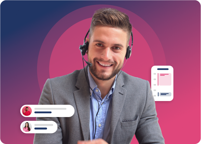 Sector Telecomunicaciones Agente Trabajando Bee Calling